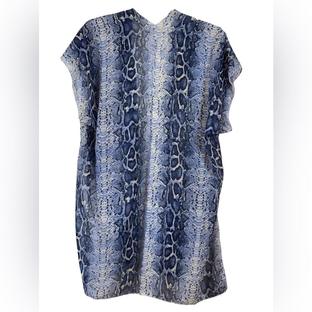 NWT- Bon Voyage snake skin patterned cover up. One size. - Picture 2 of 8